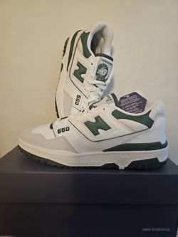 BB550WT1 New Balance 550 White Green Sail Cream Ivy British Ivory Grey (Men's)