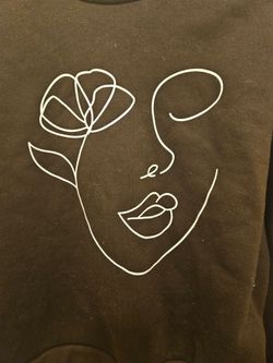 SHEIN CURVE 1XL Brown Graphic Sweatshirt