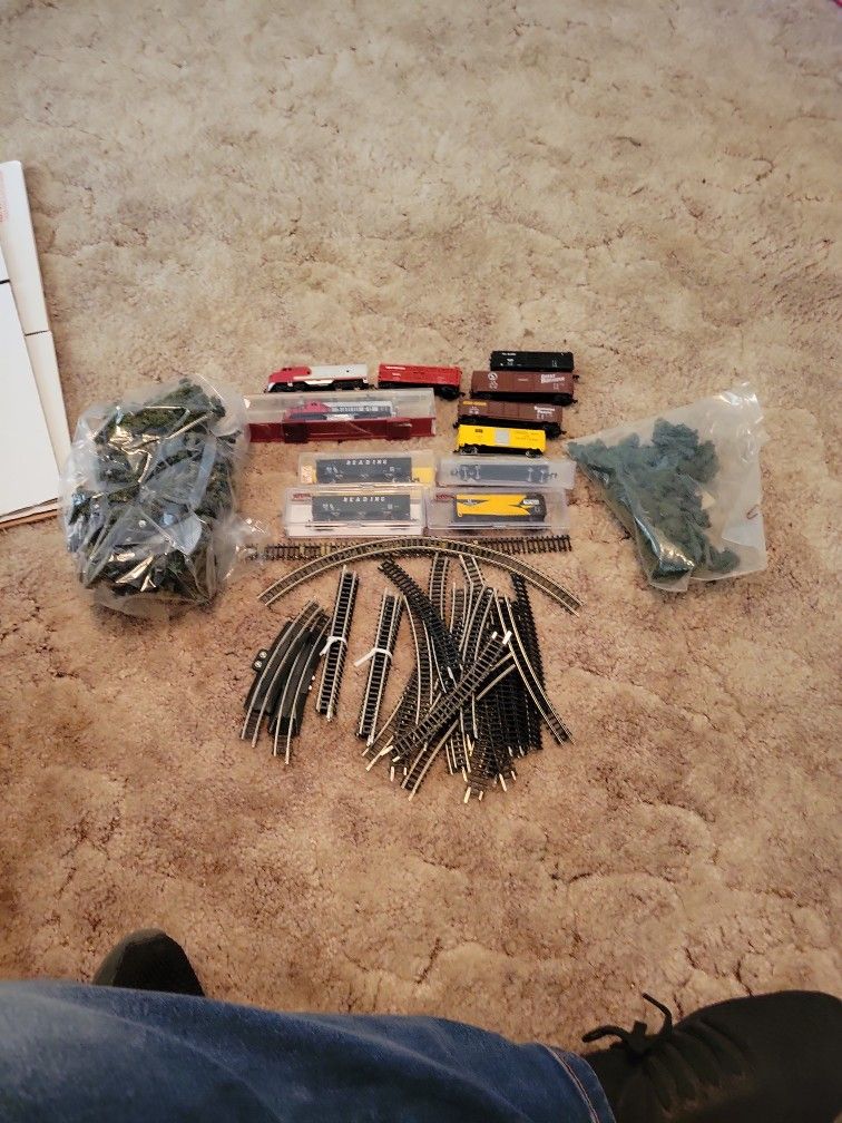 Lot Of "N" Scale Trains And Accessories