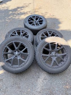 Range Rover Sport 20" Mantra Knight Hawk Wheels + Cooper Evolution Studded Snow Tires (Set of 5)
