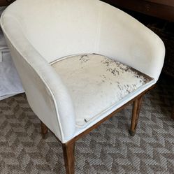  Mid Century Modern Accent Chair Linen - Natural Linen Accent  Or Desk chair