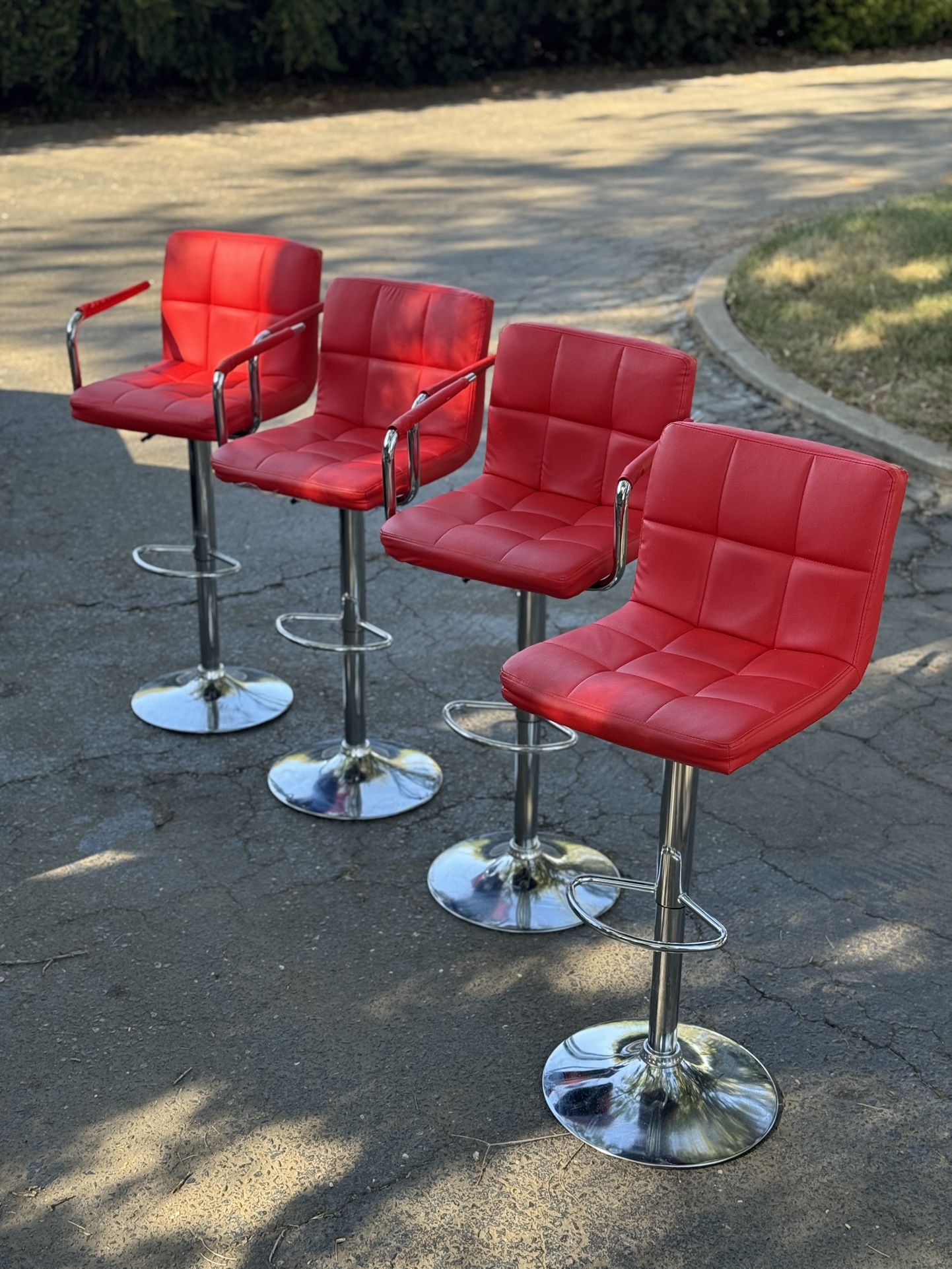 Red Leather Bar Stools