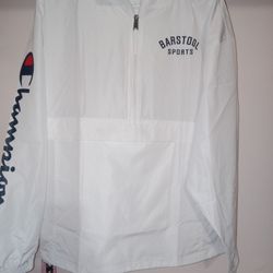 Barstool Sports Packable Jacket Mens Medium By Champion White Colorway