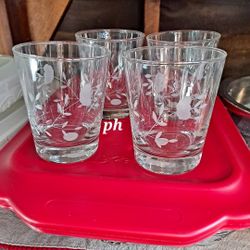 JUEGO DE 4 VASOS CORTOS PARA CÓCTEL PRINCESS HOUSE 🌷⚘️