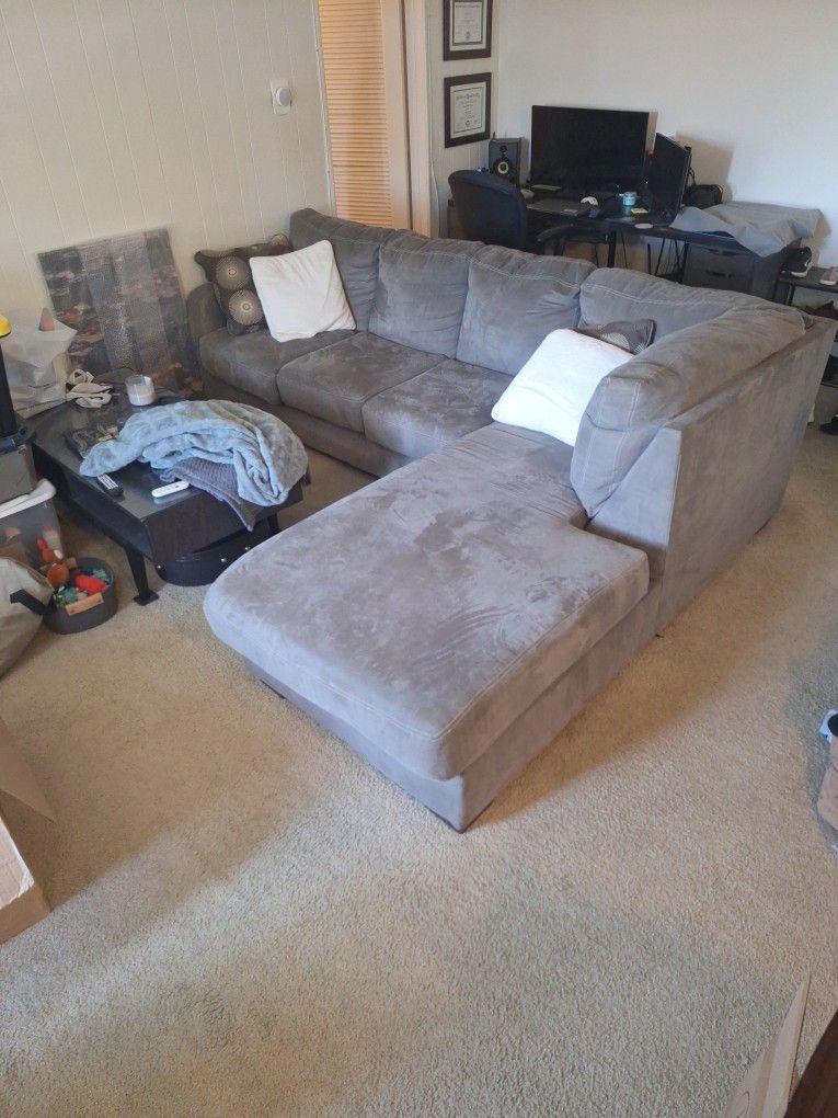 Grey L Shaped Couch