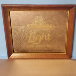 SCHLITZ LIGHT Natural Pilsner Beer Mirror Sign 15 X 13 