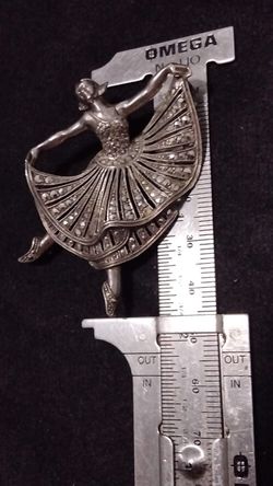 Silver sterling Marcasite Ballerina Brooch Pin