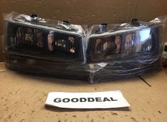 #162 Fit 03-14 Express Savana 1500 or 03-23 Express Savana 2500/3500 OE Style Black/Amber Headlight 