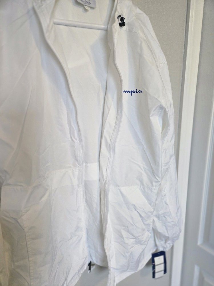 New Champion White Windbreaker โ Menโs XL (NWT)
