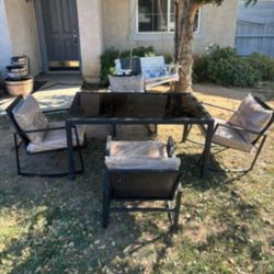 Patio Outdoor Dining Table Set Outdoor Dining Table Set Outdoor Dining Set Patio Rocking Chairs 🆕