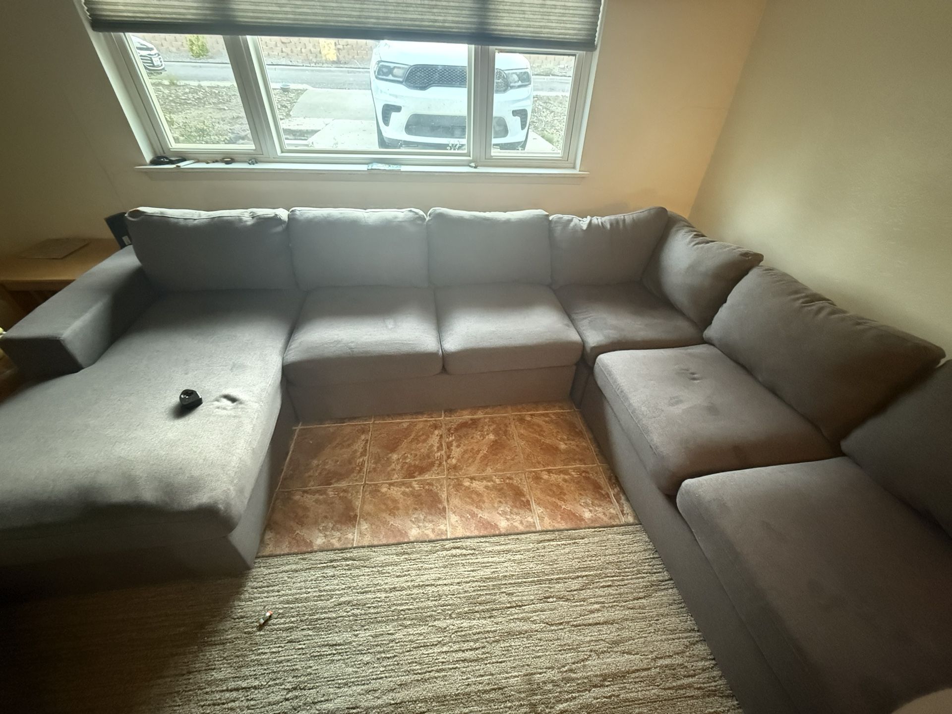 Heather Gray Sectional Couch