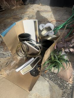 Box Full Of Vases And Accessories