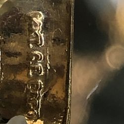 Vintage Gold Lined She’ll Pendant On Necklace 