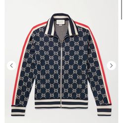 Gucci Striped Logo-Intarsia Cotton Track Jacket