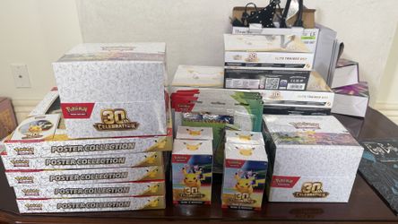 POKEMON TCG 30TH CELEBRATION ELITE TRAINER BOX (ETB) STICKER AND POSTER COLLECTIONS