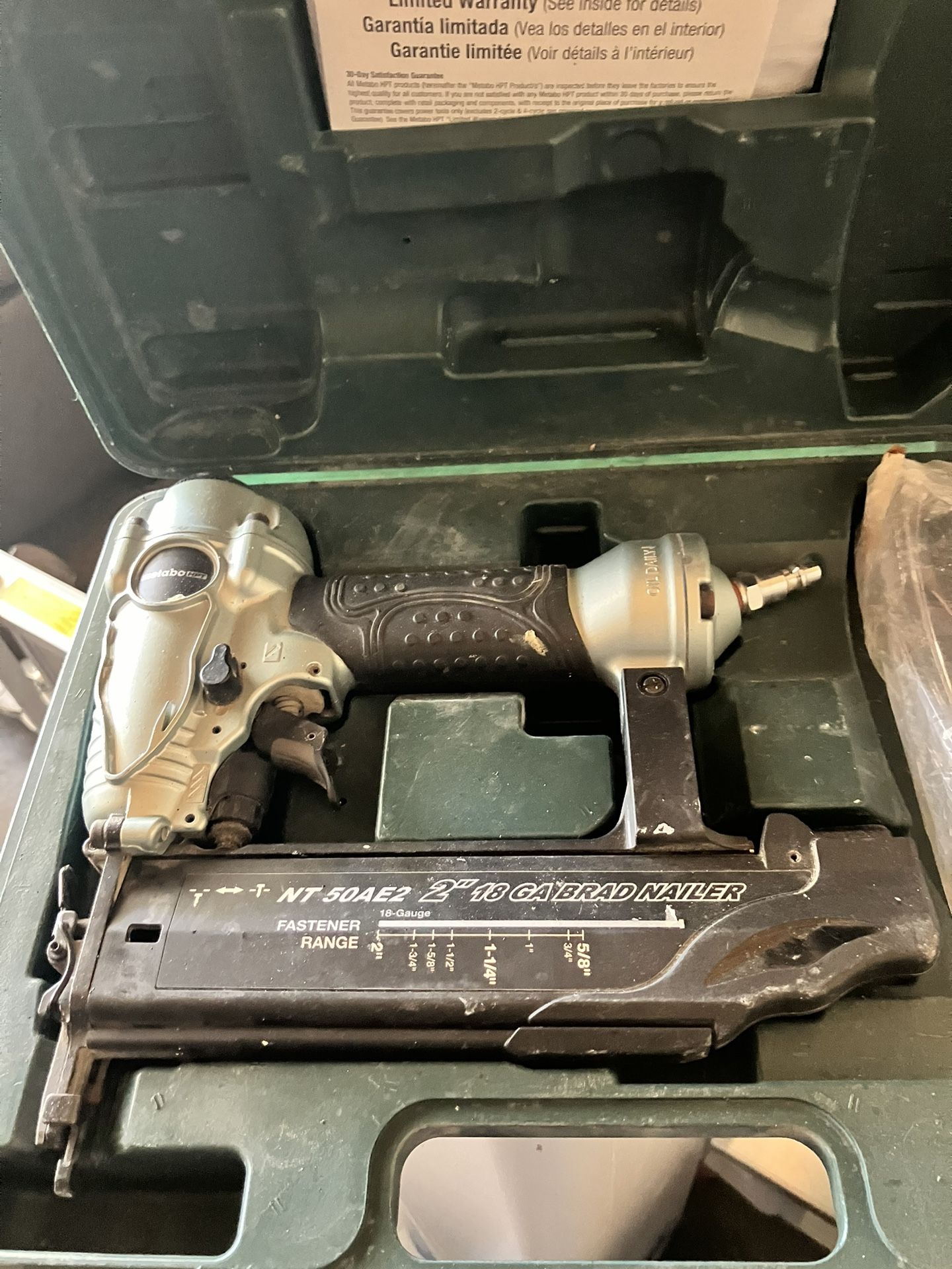 Kobalt 8 gallon Compressor And Brad Nailer.