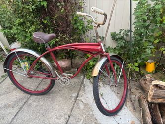 Vintage Mid Century Red Cruiser Bicycle