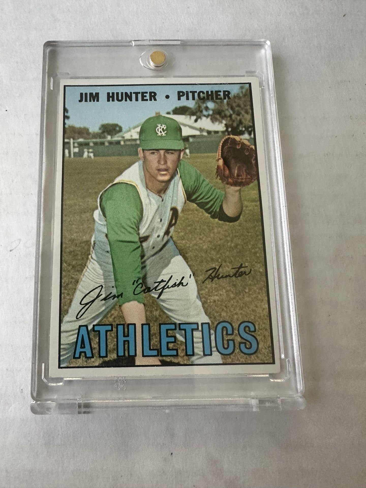 1967 Topp Jim Hunter Baseball Card Ex Mint 
