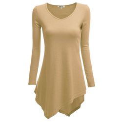 Long stretchy beige blouse or dress