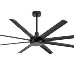 Breezary 72" 8 Blade Cieling Fan In Matte Black