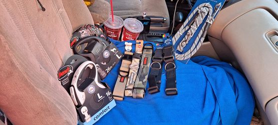Dog Leashes And Collars.  New/Unused Large And XLin