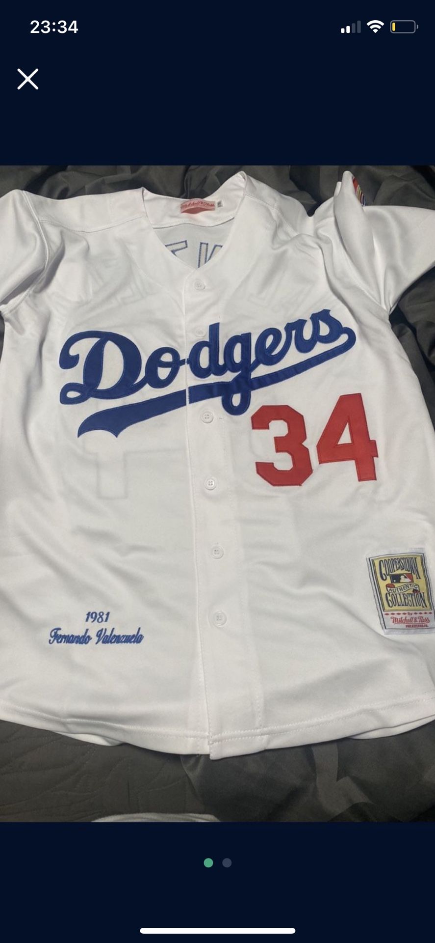 Dodgers VALENZUELA  34 Brand New  Jersey  Size Xxl 