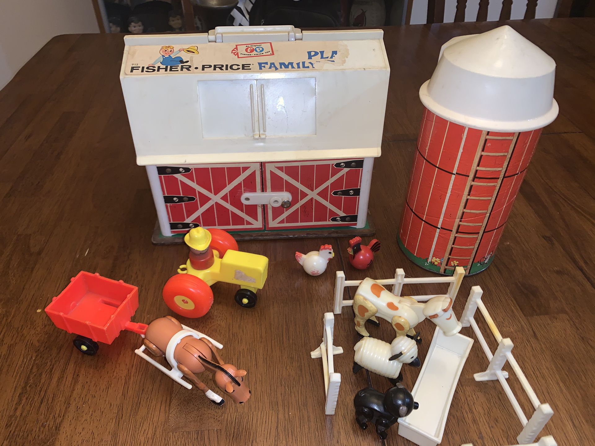1967 Vintage Fisher Price Barn Set toy
