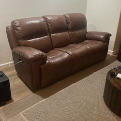 100% Real Leather Power Recliner