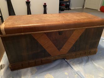 Vintage Multicolored Cavalier Cedar Chest