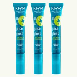 3 Pieces Of NYX Professional Makeup This is. Juice Gloss - Blueberry Mood