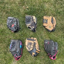 All Leather : Baseball Gloves  :      $25 Each 
