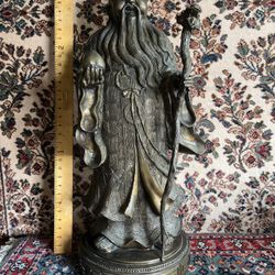 Large Bronze Chinese Deity Sculpture  