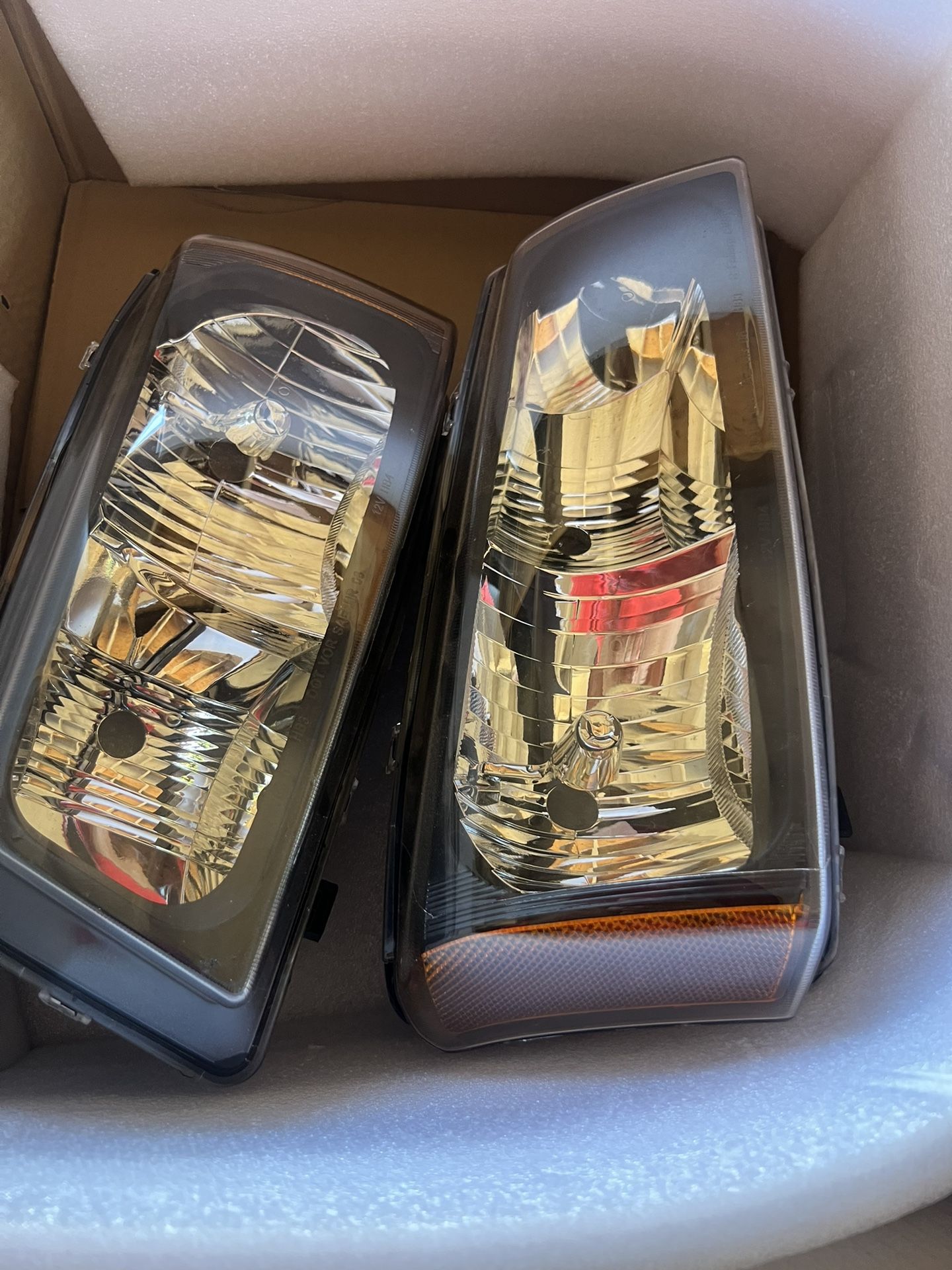 05 silverado headlights black housing