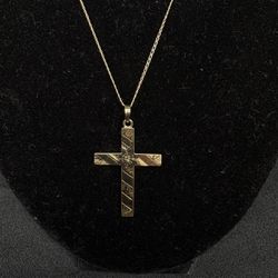 Gold Cross And Necklace