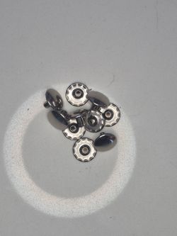 10 Silver Domed Snap Cap Fasteners 5/8 in Cap 3/8 in Length Leathercraft