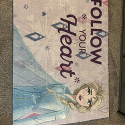 Girls Room Frozen Elsa Carpet Medium Size
