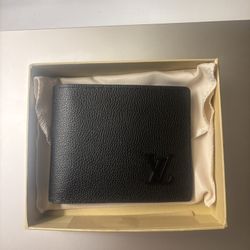 Louis Vuitton Black Calf Leather Marco Wallet