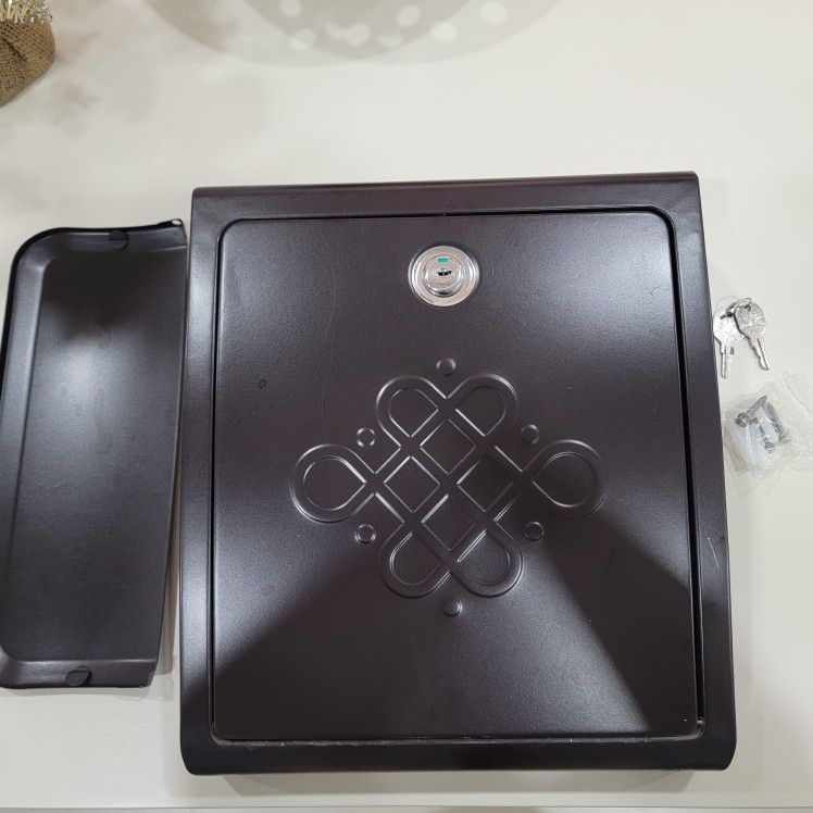 Architectural Mailboxes Bordeaux Medium Steel Locking Wall Mount With Broken Top