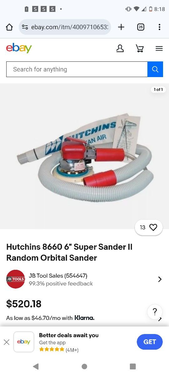 Hutchins Air Sander 300$