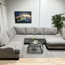 Living Spaces Large Grey Sectional Couch - FREE DELIVERY 🚛