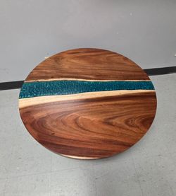 Beautiful live edge code table with turquoise river