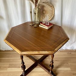 Beautiful Antique Octagon Table 