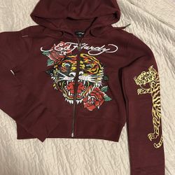 ed hardy cropped hoodie 