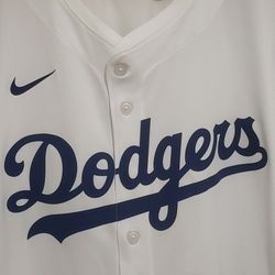 Nike Dri-Fit Los Angeles Dodgers White MLB Jersey Men's Size XL Brand NEW Authentic 