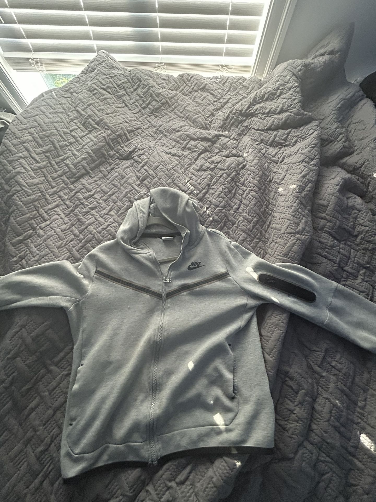 Nike Tech Fleece Full-Zip Windrunner Hoodie 'Dark Grey Heather/Black'