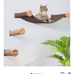 Wall-Mounted Cat Hammock and Climbing Posts