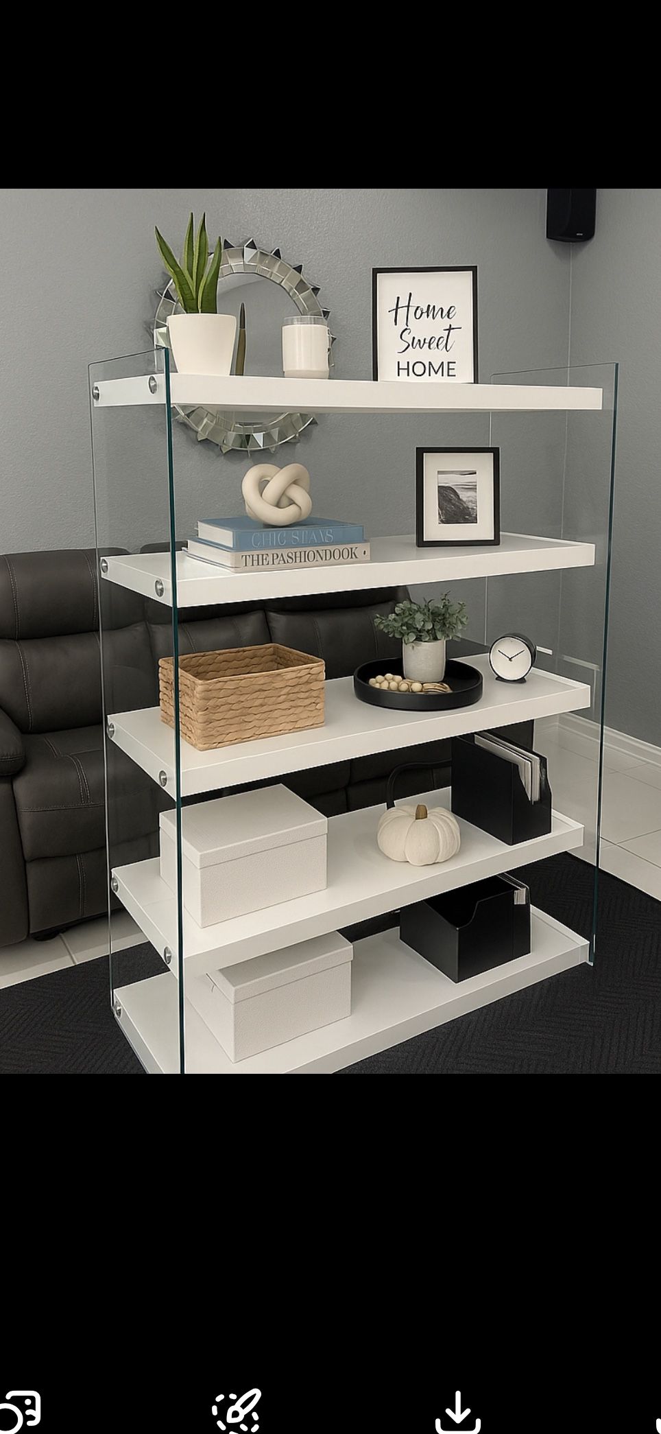 Milan 10147 Book Case, Gloss White