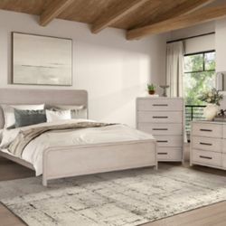 4PCS BEDROOM SET GRAY FOG  (F79016) $1299  DELIVER AVAILABLE  
