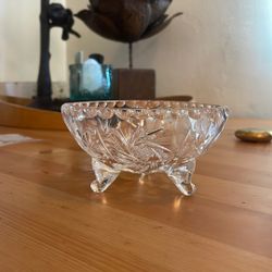 Vintage Crystal Candy Bowl