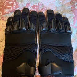 New Black Motorcycle Gloves Large Size